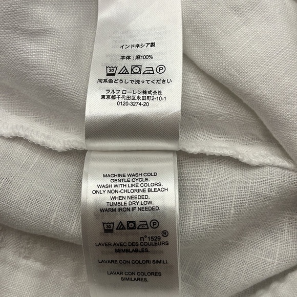 Lauren Ralph Lauren White Linen High Rise Shorts Size 10 - Picture 10 of 16